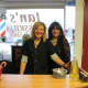 Janice DiGiacomo, owner of Jan's Cresskill Barber Shop, and her hairdresser Victoria Pochini. 