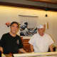 George Matsumura, the owner of Kaname Restaurant in Cliffside Park, with sushi chef Shin Kubota. 