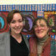 Kelly O'Donnell, left, the new board president of City Lights Gallery, and the gallery's director Suzanne Kachmar.