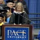 Ingrid Burke addresses the Pace University Class of 2017.