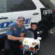 Officer Chris Stanton helped Andrew, 4, celebrate his birthday