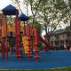 The expanded playground area