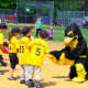 The River Dell Hawk was on hand for Oradell T-Ball Opening Day.
