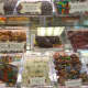 An array of chocolates is displayed at the Darien store.