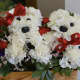 Flowers in the shape of dogs for Valentine's Day