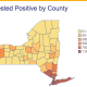 Rates for each county for those who've tested positive for COVID-19.