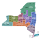 A map of New York's 10 regions.