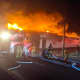 Fire destroyed this commercial building in South Jersey late Tuesday.