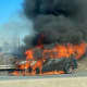 WATCH: Video Clip Shows Crews Dousing Massive Route 22 Car Fire