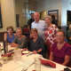 NCJW volunteers and swimmers (individuals with multiple sclerosis) enjoy a lunch at the Tenafly Pizzeria Restaurant.