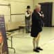 Thomas Paine re-enactor Ken Miller talks to students at Fort Lee School 2.