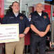 Firehouse Subs presents the West Milford Fire Department with money for extrication equipment at a ceremony in Totowa.