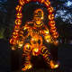 A pumpkin juggler juggles pumpkins at the Great Jack O'Lantern Blaze
