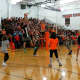 Croton-Harmon High School students play volleyball during the Oct. 9 pep rally.
