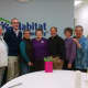 Betty McPherson, fifth from left, celebrates her 90th birthday at Habitat for Humanity of Coastal Fairfield County.