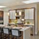 The kitchen was designed by Laura Kaehler Architects of Greenwich, Conn. Hallmark Designs in Wood in Danbury built the custom kitchen in its shop.