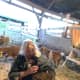 Lisa Miskella at Freedom Farm Animal Sanctuary with Matilda the goat.