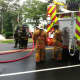 The Ridgefield Fire Department was on hand to help assist in the clean up and closing of streets. 