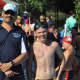 Ossining swimmer Alex Carrazzone and coach Greg Bernstein.