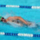 Ossining swimmer Tommy Overacker powers a freestyle lap winning the 50-yard event.