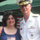 Hastings businesswoman Nicole Shyrock with U.S. Navy Rear Admiral Townsend Tim Alexander at a Memorial Day event.