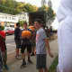 Fox Lane JV football players helped unload the pumpkins.