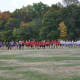 Runners take off at the start of the boys race.