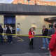 The scene outside the Wells Fargo Bank on Odell Avenue an hour after Yonkers Police reported a bank robbery occurred.