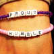 "Phrase bracelets" by Glitter & Grime," a Hastings-based business.