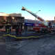 The scene of the fire at 371 South Broadway on Friday morning.
