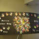 A banner created by the students of Westchester Day School in Mamaroneck to celebrate Martin Luther King Jr. Day.