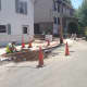Contractors excavate Washington Street on Tuesday, May 20. 