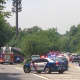 The scene after the fire was extinguished at the chain reaction crash at the Mobil station in Harrison on Tuesday.