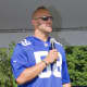 Giants linebacker Mark Herzlich receives the MMRF Courage and Commitment Award.