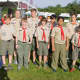 New Canaan Boy Scouts of America Troop 31 volunteer on the course at water stations.