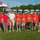 The New Canaan Service League of Boys volunteer their time as course marshals.