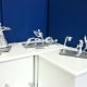 Figurines made from aluminum foil were displayed at the exhibition.