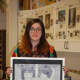 Maddie Osborn is one of 22 Hastings High School students exhibiting their work at the Bruce Museum in Greenwich, Conn.
