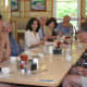 State Rep. Gail Lavielle (R-143) makes a point during breakfast meeting with residents in Wilton.