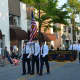 Millwood firefighters march in the Mount Kisco parade.