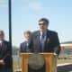 County Legislator John Testa speaks at a dedication for Peekskill's new park.