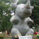 A large inflatable rhino was set up to celebrate the launch of "Chizi's Tale."