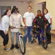 The bikes were distributed at Hope Community Services in New Rochelle. 