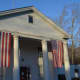 North Salem's annex building, near Town Hall, is adorned with a pair of American flags. 