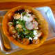A made to order shrimp bowl at The Taco Project