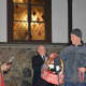 Katonah resident Frank Hourigan, right, was among the raffle winners at the local holiday celebration.