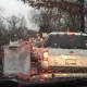 Traffic backed up on Boston Post Road during an early dismissal at Osborn School on Dec. 9.