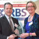 At the 2014 event,Bob McKillip accepts the 2014 SPEF Corporate Award on behalf of  RBS from SPEF Executive Director Sue Rigano.