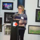 Writer-in-residence Pamela Hart worked with students to brainstorm language that expressed their responses to the exhibit