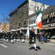 The Irish flag is carried proudly in the St. Patrick's Day parade Sunday in Greenwich.